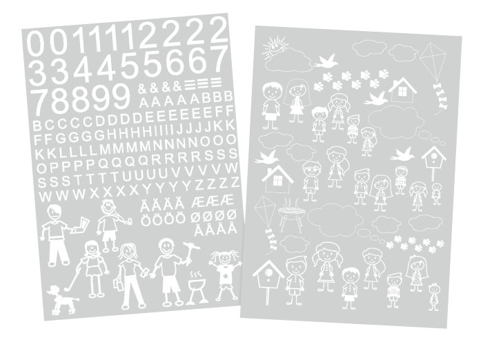 Brevlådestickers Vit